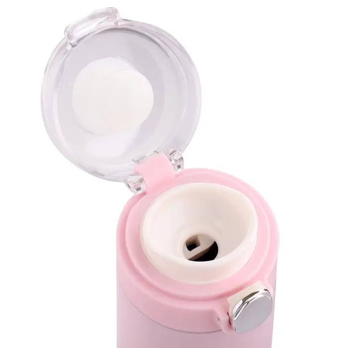 Термос Мастер К Simple, 400 мл, 20.5&times;6.3 см сохраняет тепло 8 ч, нержавеющая сталь, пластик, розовый