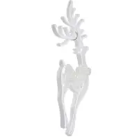 Ёлочная игрушка &laquo;Зимнее волшебство. Бегущий олень блеск&raquo;, 10&times;19 см, белый, МИКС