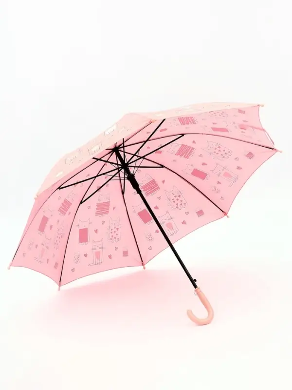 Зонт - трость детский &laquo;Мир&raquo;, полуавтоматический, с проявляющимся рисунком, R=49/55 см, d=98 см, МИКС