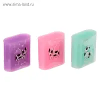 Ластик HappyGraphix Pastel, прямоугольный, мягкий, МИКС