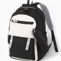 Рюкзак школьный, с пеналом, 2 отделения, 3 кармана, 31&times;14&times;44 см, чёрный