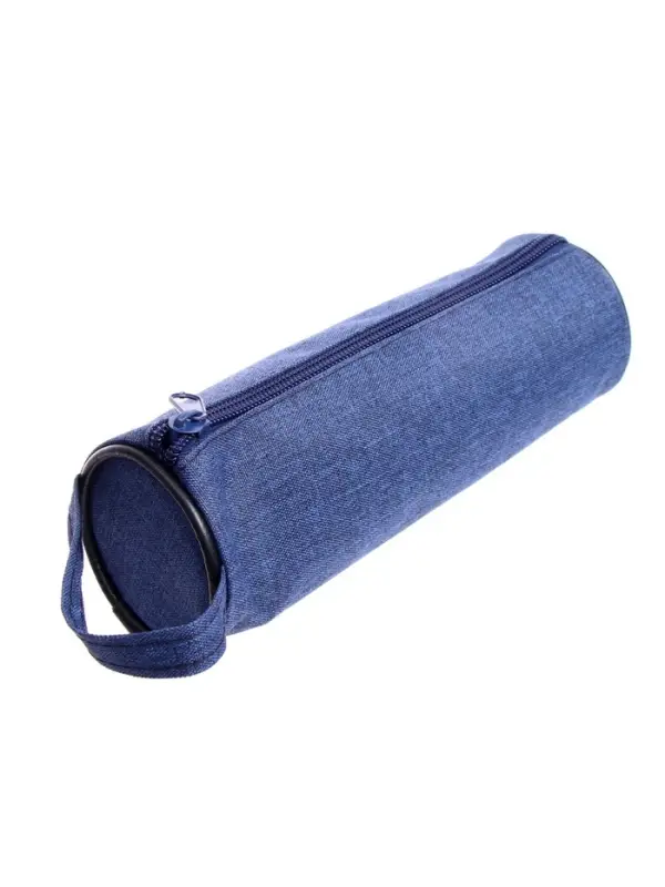 Пенал - тубус школьный на молнии Calligrata &laquo;Джинс&raquo;, МИКС