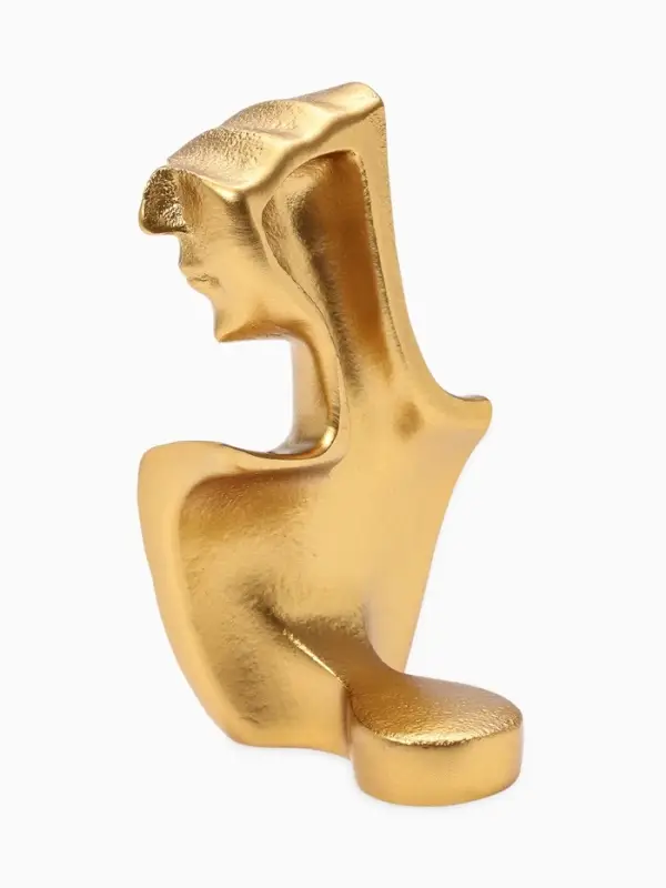 Бюст для украшений &laquo;Пол-лица&raquo;, мини, отверстие под серьгу, 6.6&times;6.8&times;11 см, золотой