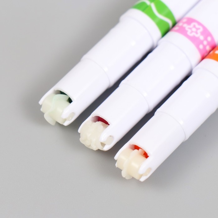 Ручка-печать роликовая для творчества "3 рисунка" набор 3 шт 13 см