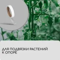 Лента для подвязки растений, 10×0.02 м, плотность 60 г/м², набор 2 шт., спанбонд с УФ-стабилизатором, белая, Greengo, Эконом 20%