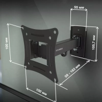 Кронштейн для телевизора GL-R3 10"-27" до 15кг