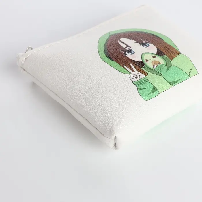 Кошелёк детский &laquo;Аниме avocado&raquo;, монетница, на молнии, с рисунком, белый