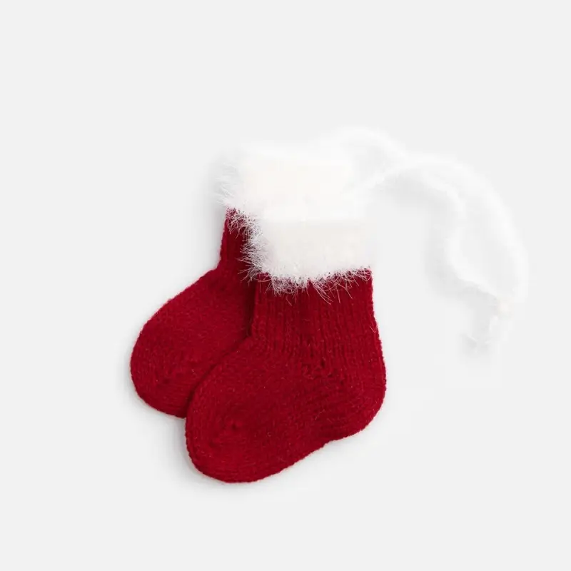 Подвеска на елку «Вьюшка», носочки, красная Подвеска на елку «Вьюшка», носочки, красная