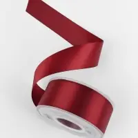 Лента атласная TEIRA, двухсторонняя, 38 мм, 25&plusmn;1 м, бордовая №0789