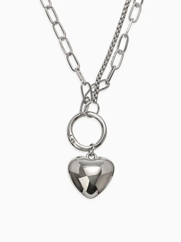 Бодичейн женская «Сердце на цепочке» с бусинами, 135 см, белый в серебре Бодичейн женская «Сердце на цепочке» с бусинами, 135 см, белый в серебре