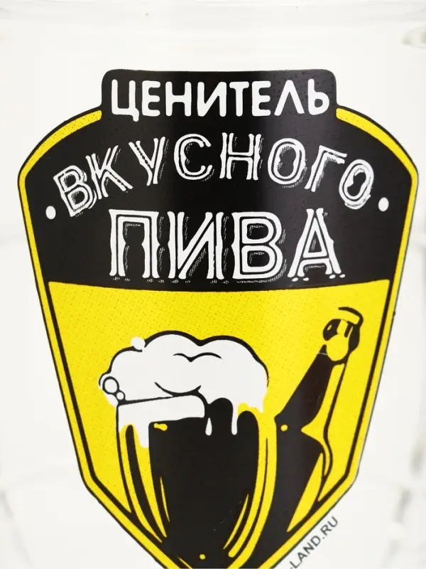 Кружка стеклянная пивная &laquo;Ценитель пива&raquo;, 500 мл