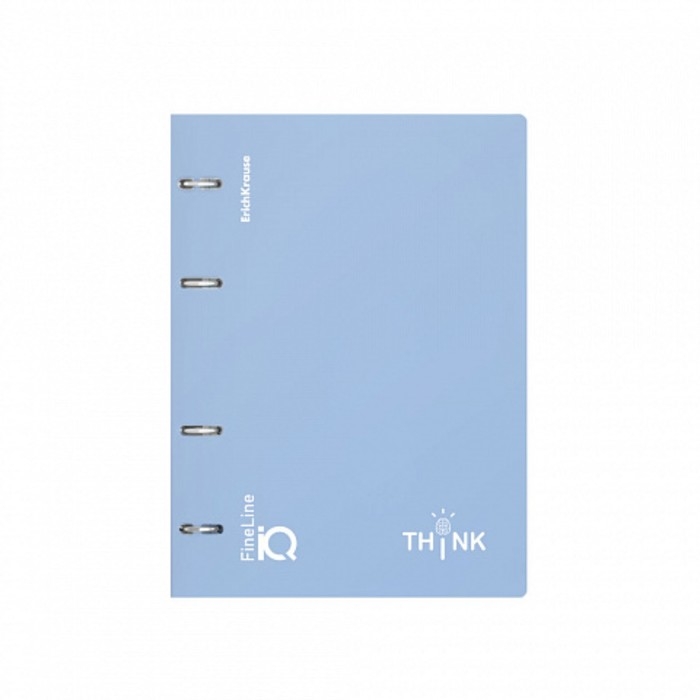 Тетрадь на кольцах, 100 листов в клетку, ErichKrause IQ FineLine Symbol, пластиковая обложка, блок офсет 100% белизна, МИКС