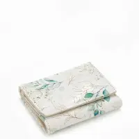 Кошелёк женский на кнопке, 10.5&times;2.5&times;8.5 см, с растительным принтом, белый/зелёный