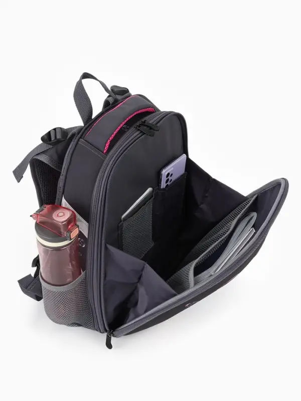 Рюкзак школьный для девочки &laquo;Пузырики&raquo;, Stavia, эргономичная спинка, 30&times;16&times;38 см, серый