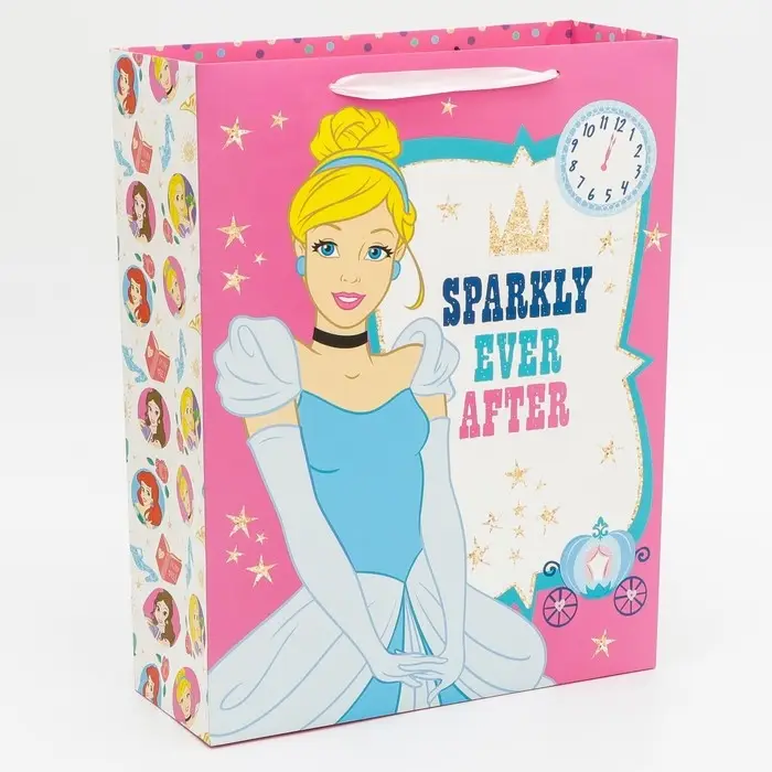 Пакет подарочный «Золушка»,31х40х11.5 см, упаковка, Принцессы