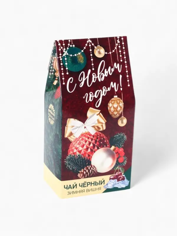 Чай чёрный &laquo;С новым годом&raquo;, вкус: зимняя вишня, 50 г