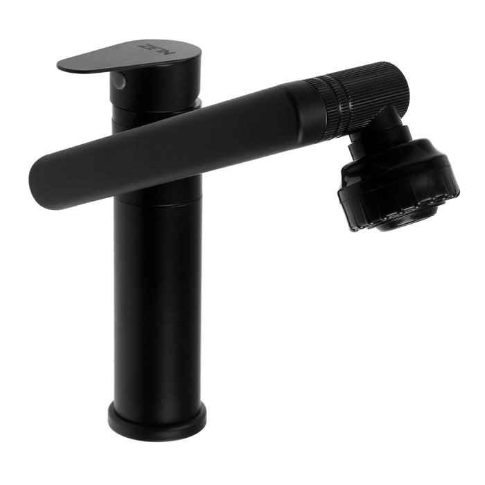 Смеситель для раковины ZEIN Z3509, поворотный излив 360°, картридж 35 мм, латунь, черный Смеситель для раковины ZEIN Z3509, поворотный излив 360°, картридж 35 мм, латунь, черный