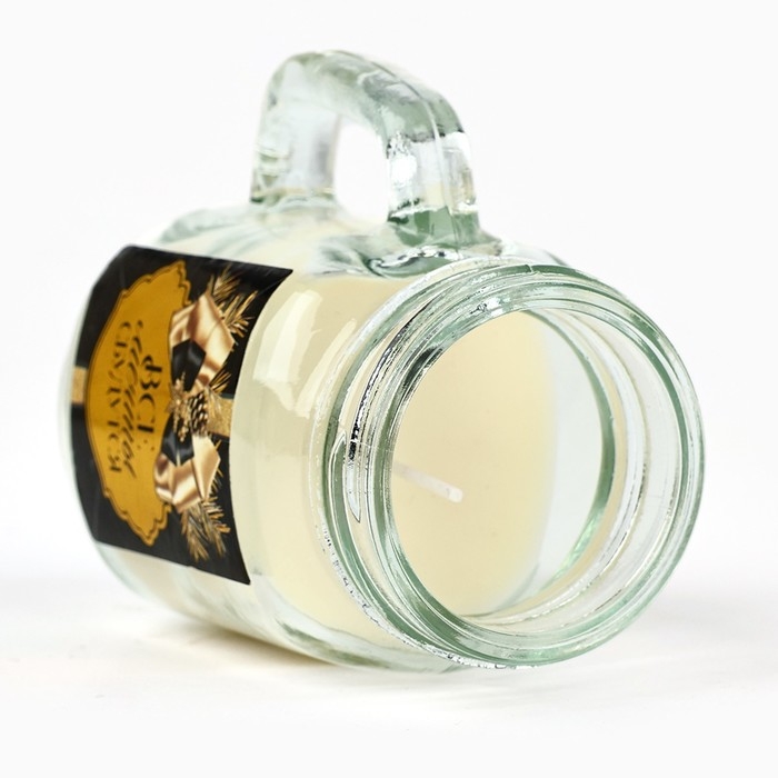 Новогодняя свеча в баночке с ручкой «Новый год: Все мечты сбудутся», аромат апельсин, 7 х 8,5 х 5 см Новогодняя свеча в баночке с ручкой «Новый год: Все мечты сбудутся», аромат апельсин, 7 х 8,5 х 5 см