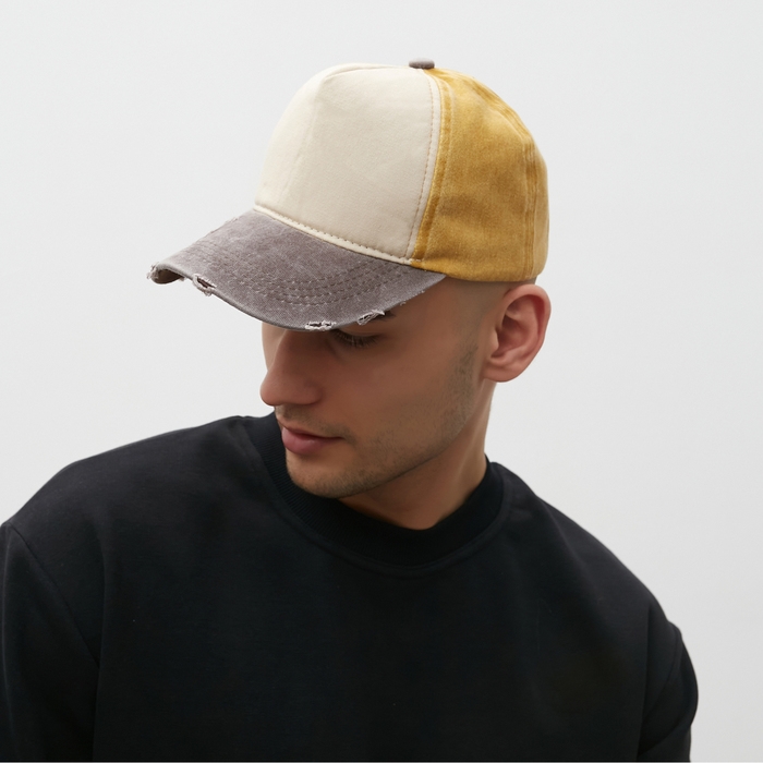 Кепка мужская MINAKU, цвет горчичный, размер 56-58 Кепка мужская MINAKU, цвет горчичный, размер 56-58