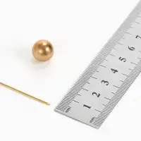 Основа &laquo;Брошь-игла&raquo; с шариком d=1.2 см (набор 5 шт.), L=7 см, площадка 1.5 см, цвет золото