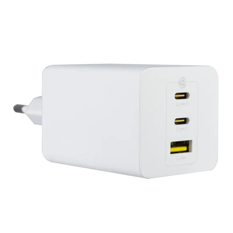 Переходник сетевого зарядного устройства на USB + 2 Type-C PD100W P10182102213-00 Baseus белый