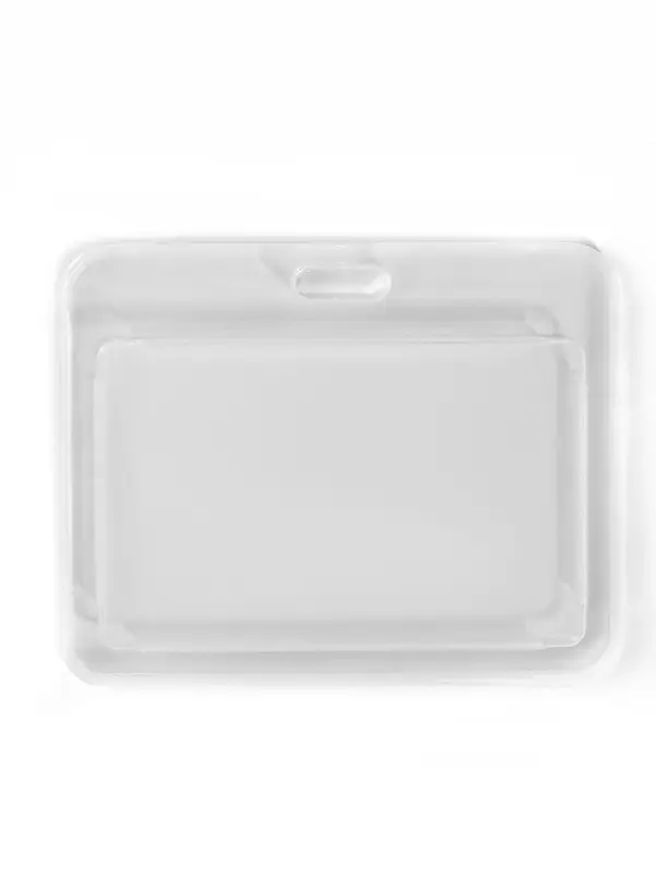 Бейдж горизонтальный, внешний 103&times;80 мм, внутренний 85&times;54 мм, пластик прозрачный