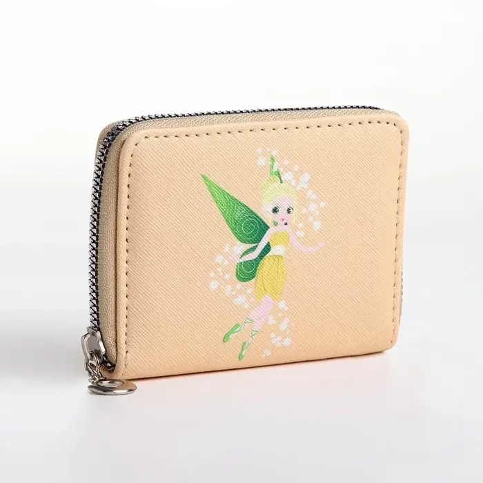 Кошелёк на молнии &laquo;Фея земли&raquo;, отдел для карт, для монет, бежевый