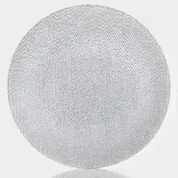 Тарелка подстановочная Magistro Cotton, d=33 см, стекло, серебристая