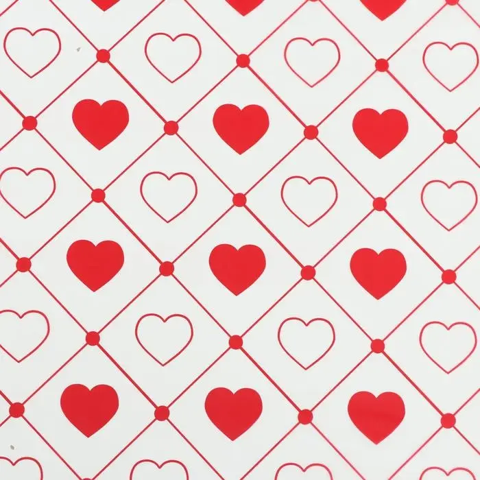 Пленка матовая Пленка матовая "Сердца", 58*58 см, красный