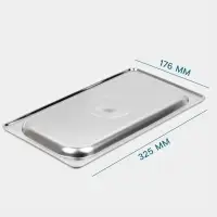 Крышка к гастроёмкости GN 1/3 Hanna Kn&ouml;vell, 32.5&times;17.6&times;1.5 см, толщина 0.6 мм, нержавеющая сталь