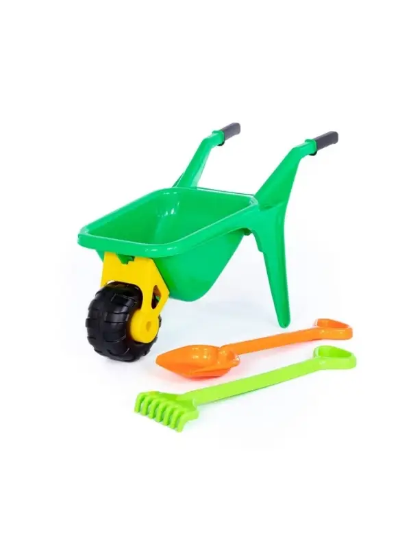 Набор игрушек для песочницы &laquo;Садовод&raquo;, 3 предмета: тачка, лопата, грабли, МИКС