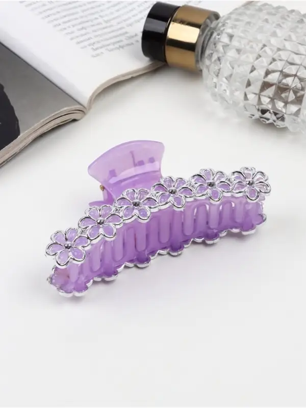 Крабик для волос «Либретто», цветы, 9 см, МИКС