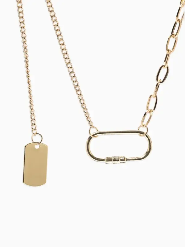 Цепь &laquo;Карабин&raquo;, L=40 см, цвет золото