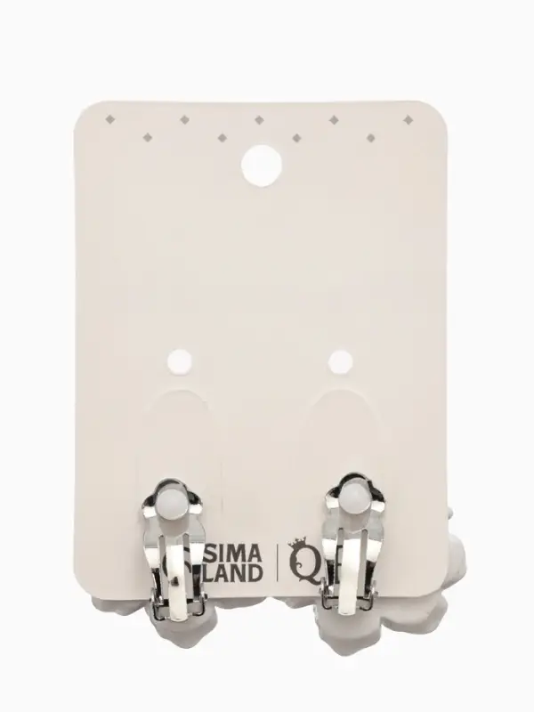 Клипсы Клипсы "Цветочки" цвет белый в золоте