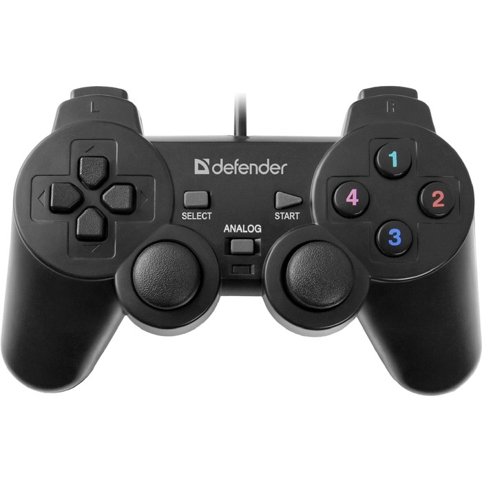 Геймпад Defender Omega USB, проводной, вибрация, для PC, USB, черный Геймпад Defender Omega USB, проводной, вибрация, для PC, USB, черный