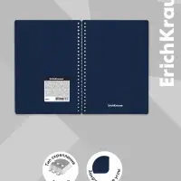 Тетрадь на спирали ErichKrause. Classic А5, 60 листов, в клетку, пластиковая обложка, блок офсет, МИКС