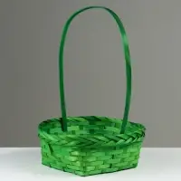 Набор корзин плетеных, D19x9/32 см, D22x9,5/34 см, D25x10/36 см, 3шт, зелёные, бамбук