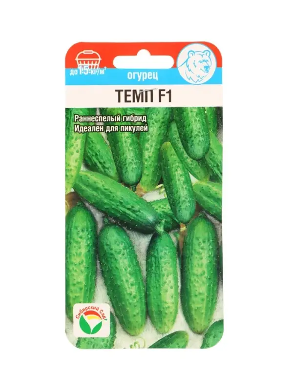 Семена Огурец Темп F1,партенокарпический, 5 шт
