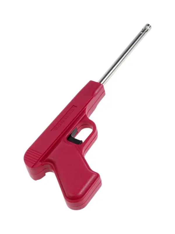 Пьезозажигалка JZDD-17-BRD, для газовых плит/духовых шкафов/барбекю, пистолет, бордовая