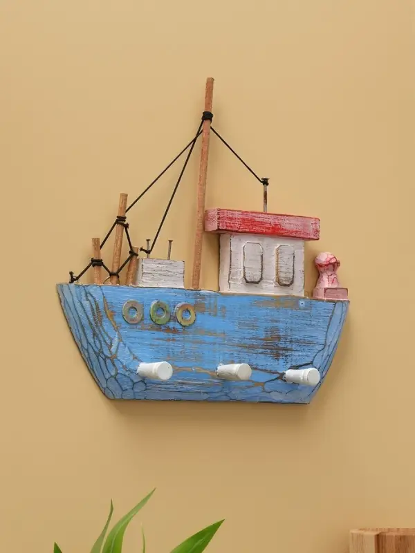 Вешалка Вешалка "Корабль" дерево 30х5х25 см