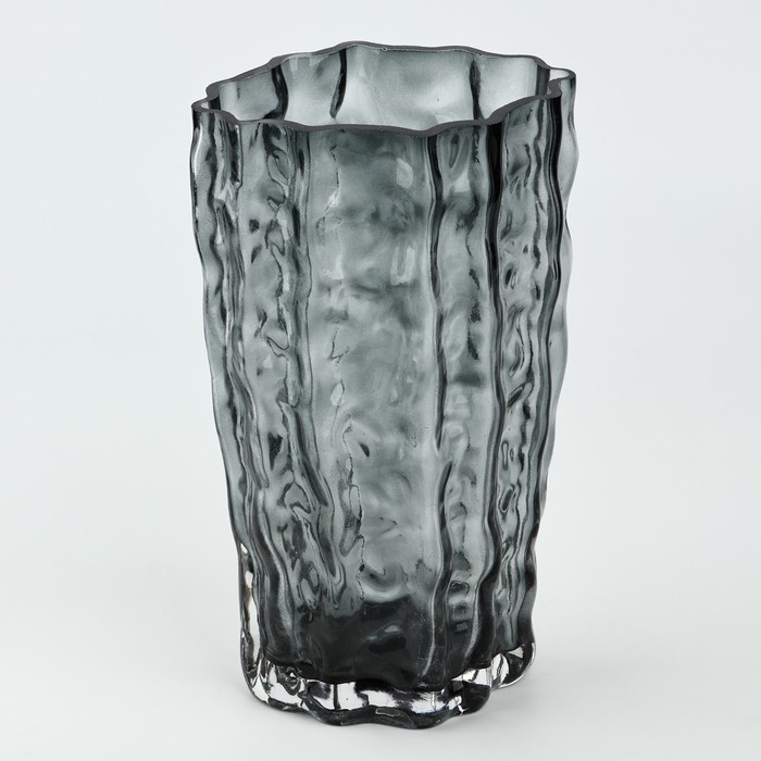 Ваза для цветов «Марбл блэк» из черного стекла 23×15×9 см Ваза для цветов «Марбл блэк» из черного стекла 23×15×9 см
