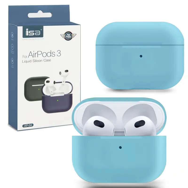 Чехол для AirPods 3 Silicone Case ISA Sky Blue