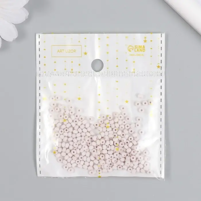 Бисер стекло 8/0  Бисер стекло 8/0 "Маршмеллоу. Матовый. Серо-фиолетовый" 10 гр