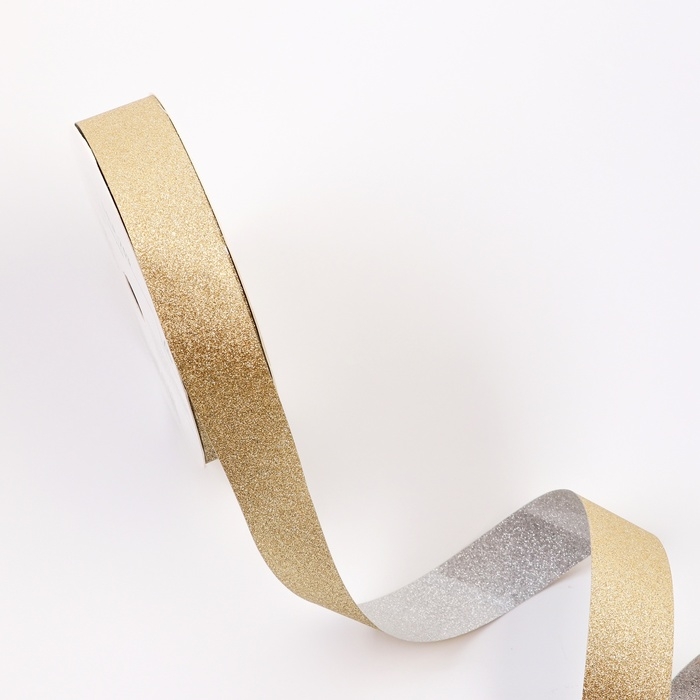 Лента Лента "ТИФФАНИ" для декора и подарков,золото, 2 см х 50 м.