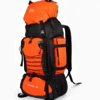 Рюкзак туристический, 90 литров, 6 наружных карманов, шнуровка, оранжевый