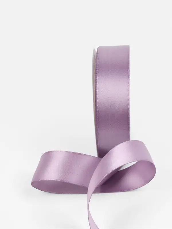 Лента атласная TEIRA, двухсторонняя, 25 мм, 25&plusmn;1 м, сиреневая №0434