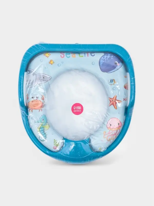 Сиденье для унитаза детское с ручками Сиденье для унитаза детское с ручками "Морская жизнь"