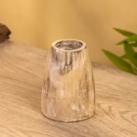 Подсвечник, d=4 см, 9&times;9&times;10 см, дерево джати, бежевый