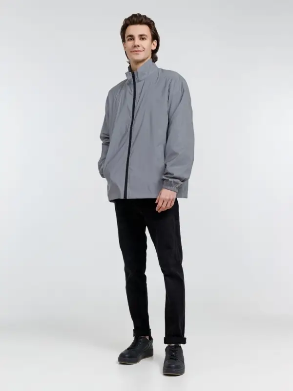 Ветровка Manifest 2.0 из светоотражающей ткани, серая, размер XS/S Ветровка Manifest 2.0 из светоотражающей ткани, серая, размер XS/S
