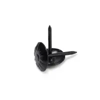 Гвозди ТУНДРА, декоративные, обивочные, фактурные, 11&times;16 мм, черный, 100 шт.